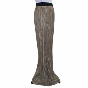 ONE Clothing Gold Scrunch Fitted Maxi Skirt Medium